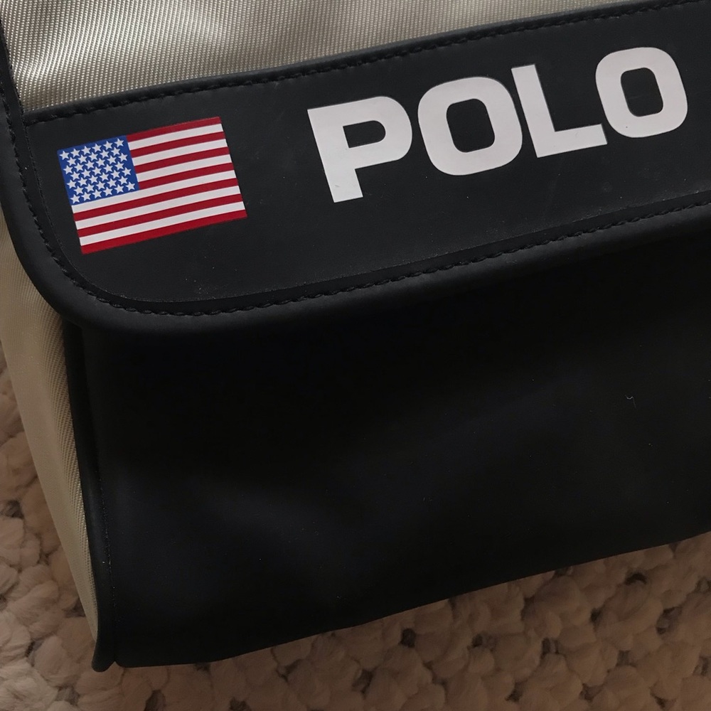 Ralph Lauren Polo MESSENGER Purse Bag! ❤️NWT Black - Picture 3 of 8